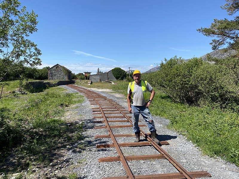 The Railwayman admiring the newly laid track