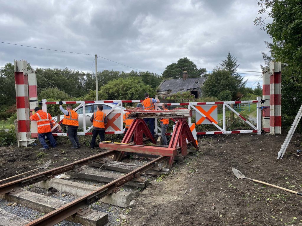 Installation of new level crossing gates