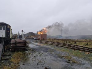 Fire Destroys the Signal Cabin